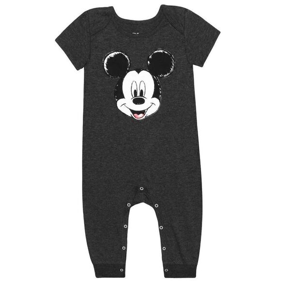 DISNEY MICKEY INFANT Super Soft Hacci Knit Romper 3-pack Set - Picture 4 of 8